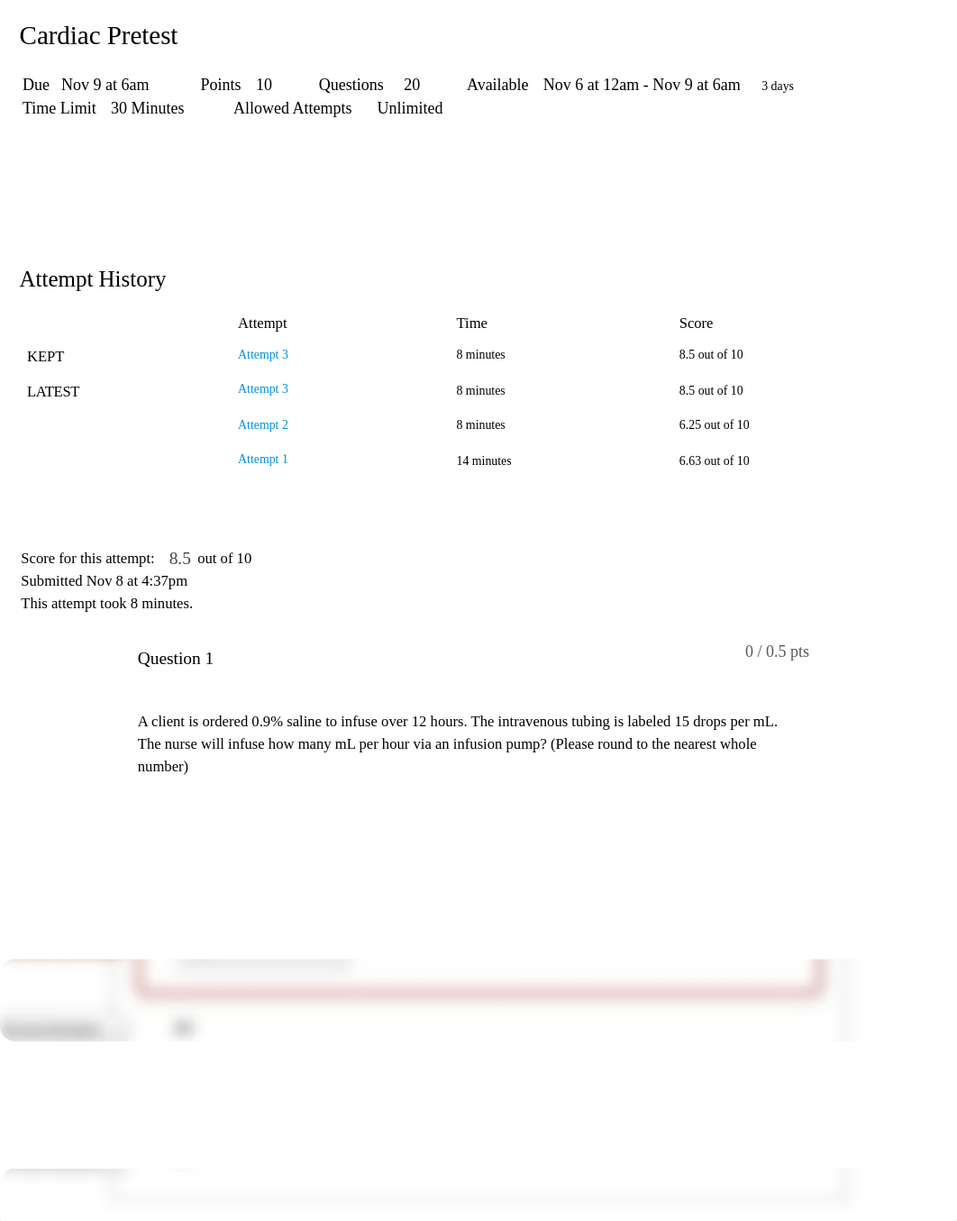 Cardiac Pretest: NSG132 Concepts in Nursing II (30237).pdf_dlv04ymbap8_page1