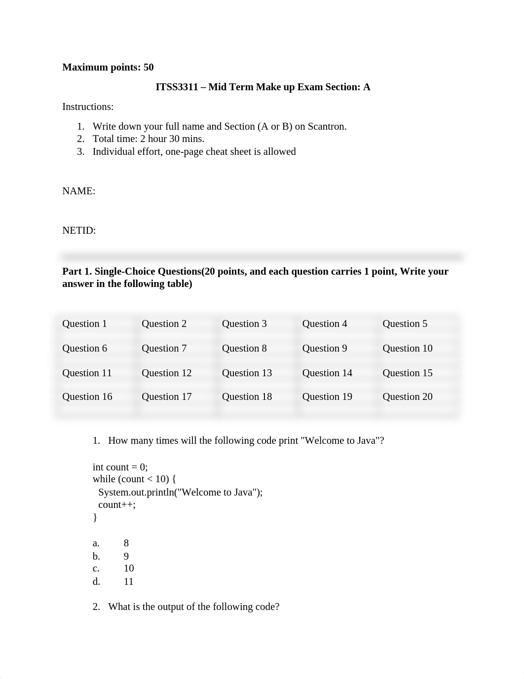 ITSS3311 midterm section makeup exam without answers.docx_dlv3ksfm4qz_page1