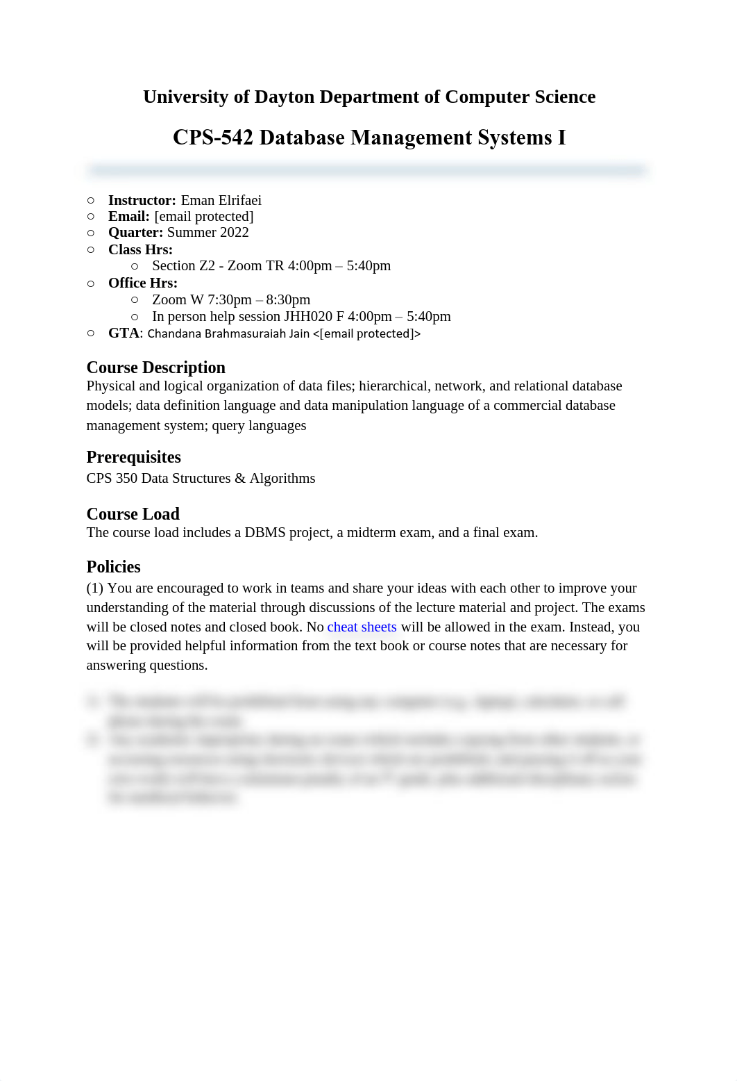 CPS542 Database Mgt Sys I-Summer 2022-Syllabus.pdf_dlwij61gw2l_page1