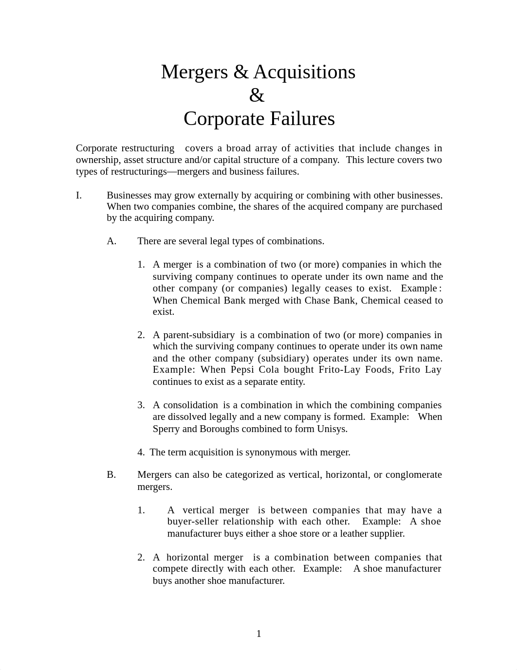 Mergers &amp; Acquisitions &amp; Corporate Failures_dlwmtaiwxpb_page1