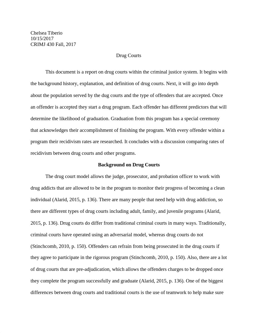 drug courts essay.docx_dlx3nlcqfa3_page1