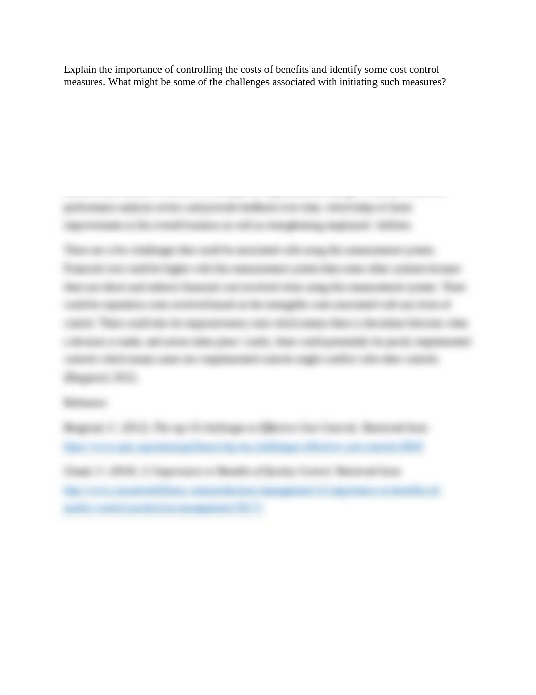 Explain the importance of controlling the costs of benefits and identify some cost control measures._dlx85zittjh_page1