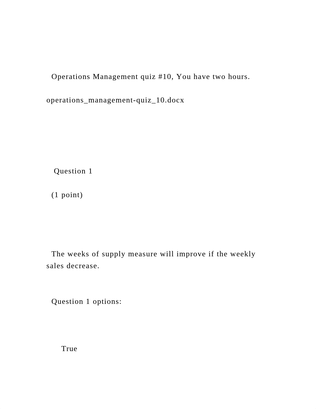 Operations Management quiz #10, You have two hours. operatio.docx_dlxbbp7hnwu_page2