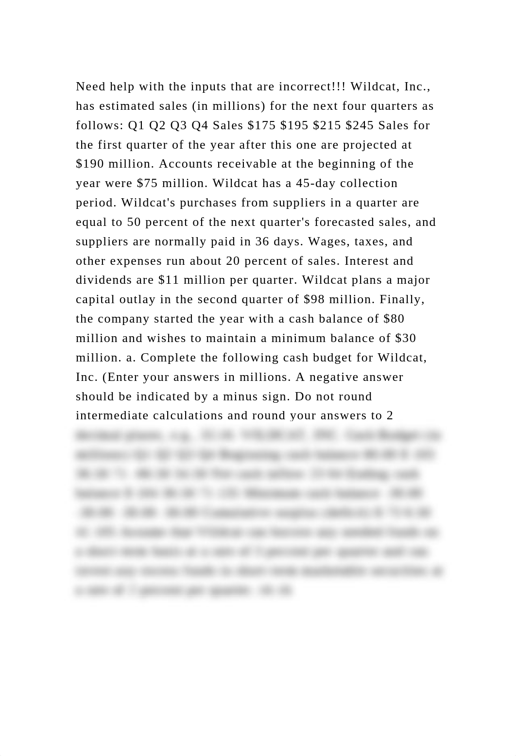 Need help with the inputs that are incorrect!!! Wildcat, Inc., has e.docx_dlxbw1wcwfd_page2
