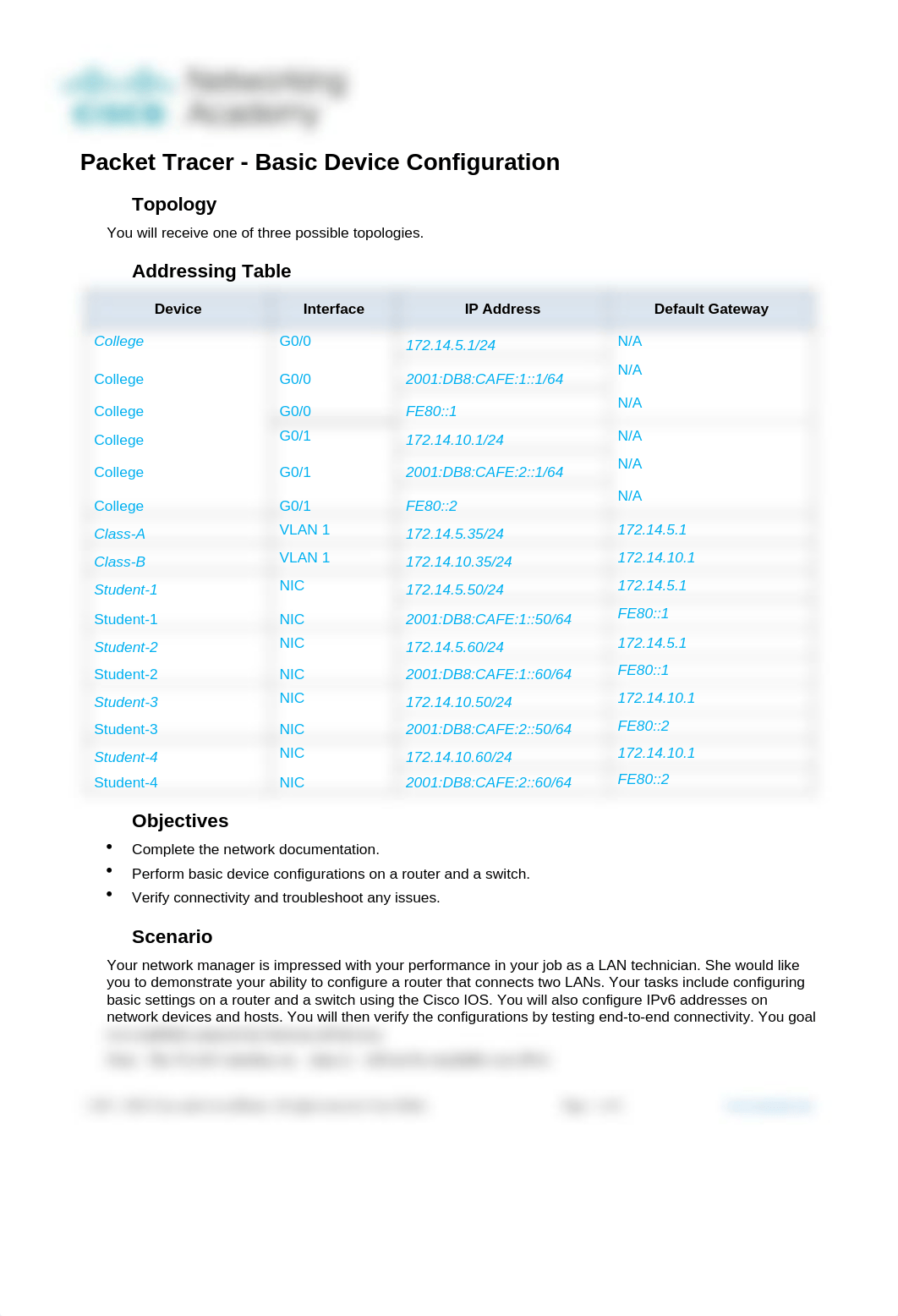 10.4.3 Packet Tracer - Basic Device Configuration-AM.docx_dlxch24v4d3_page1