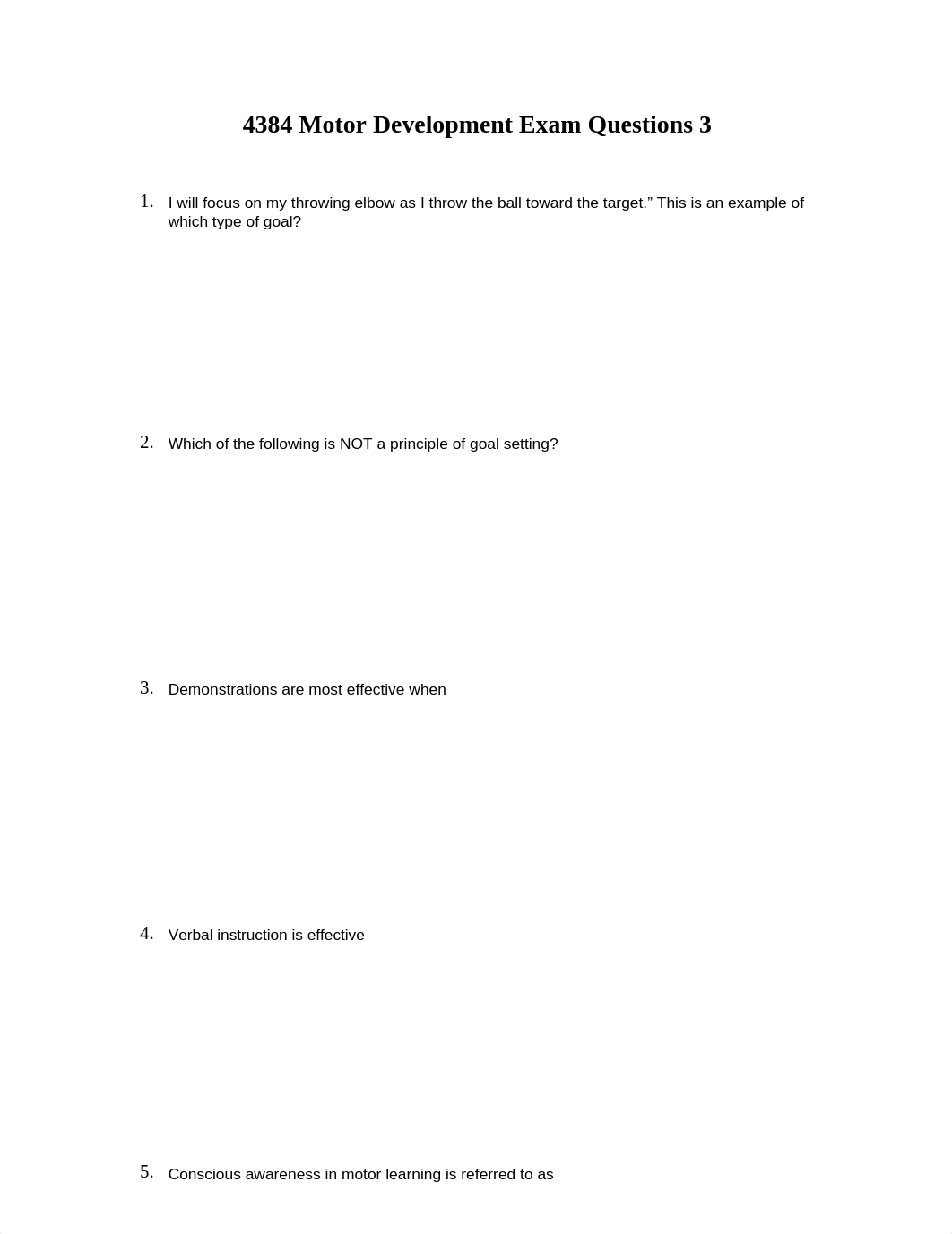 4384 Motor Development Exam Questions 3 - 4384 Motor Development.docx_dlxg1liwflx_page1