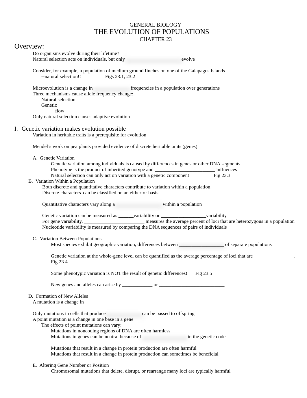 chapter 23 outline.2020 - Evolution of Populations.docx_dlxlskgkbuj_page1