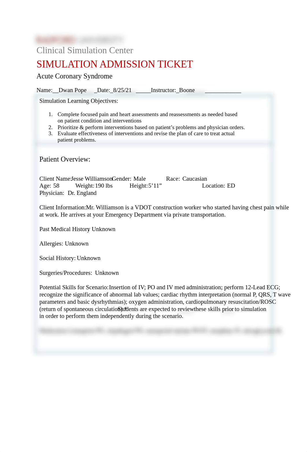 SIMULATION ADMISSION TICKET Chest Pain.doc_dlye9es3x4y_page1