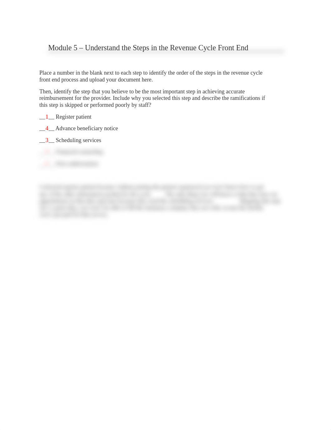 Module 5 - Understanding the Steps in the Revenue Cycle Front End - Jaime Huffman.docx_dlyiyl3i3in_page1