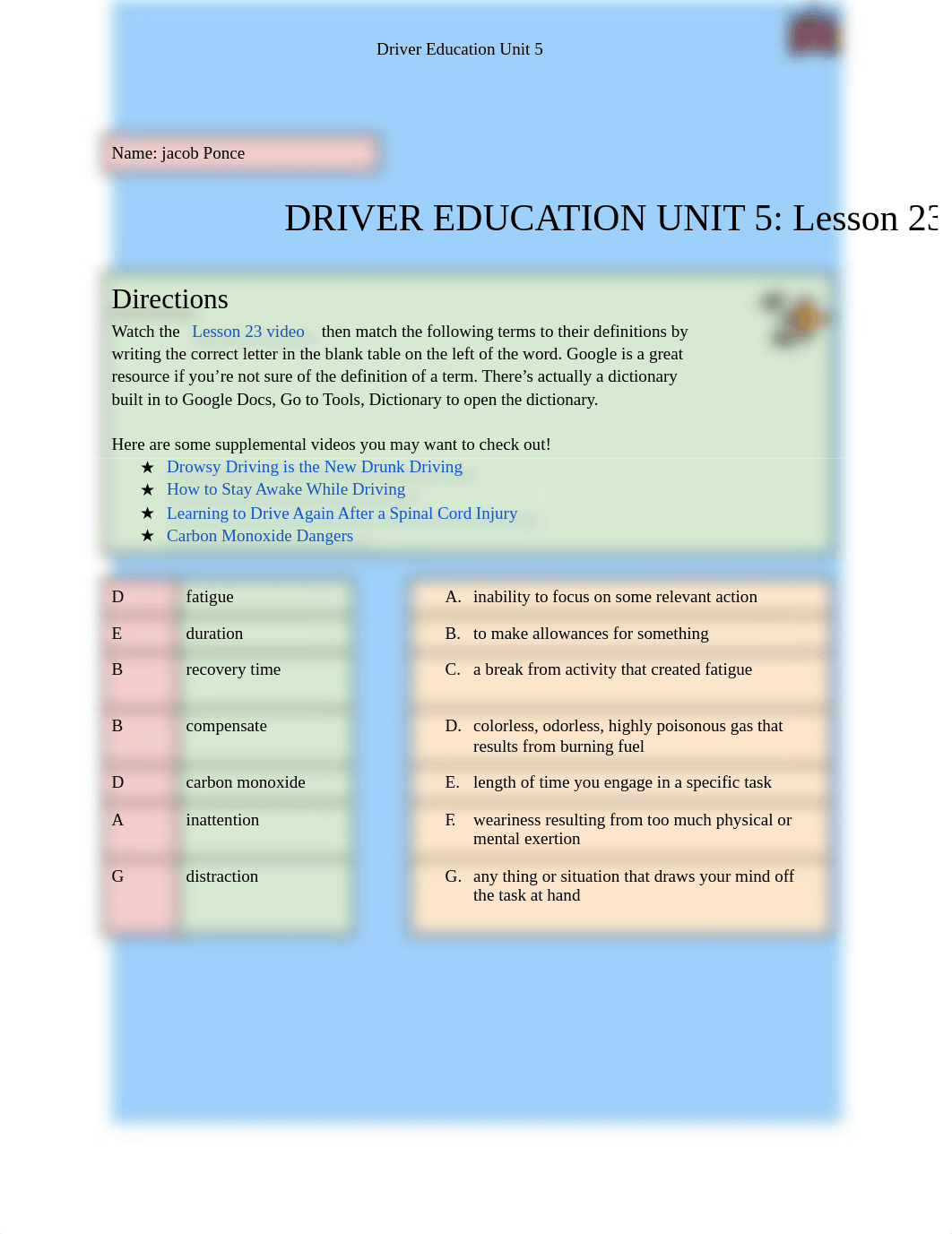 Driver Education Unit 5 Lesson 23 and 24 .docx_dlz55enwlwn_page1