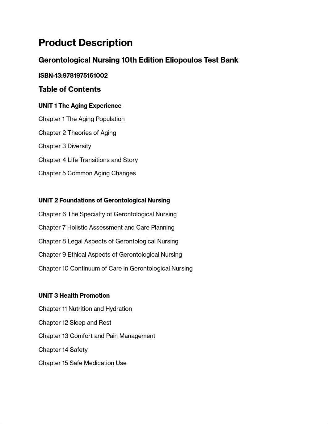 Test Bank for Gerontological Nursing 10th Edition Eliopoulos.pdf_dlz6w9gufzz_page2