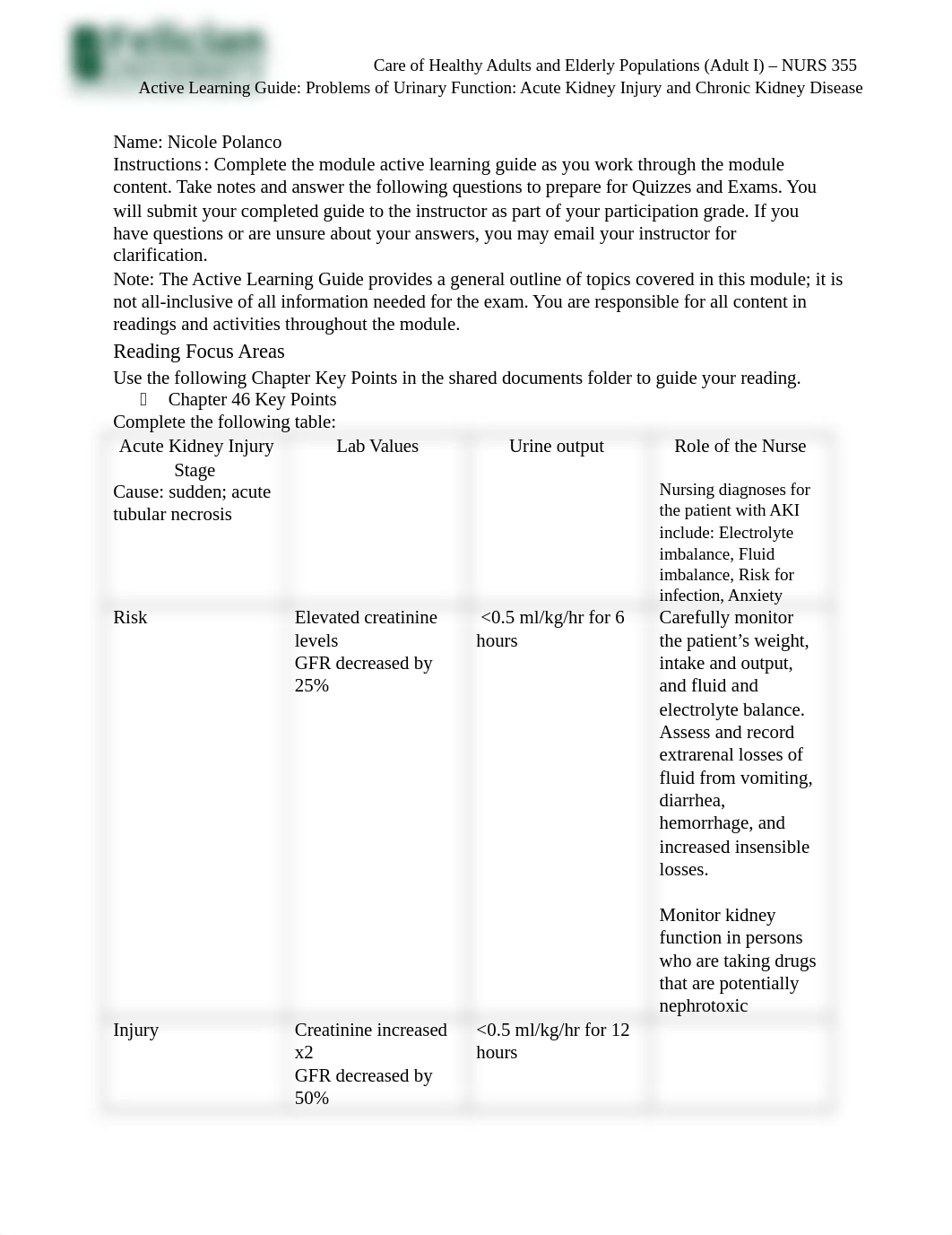 Active Learning Guide - Problems of Urinary Function - Acute Kidney Injury and Chronic Kidney Diseas_dlzyeqe2zk3_page1