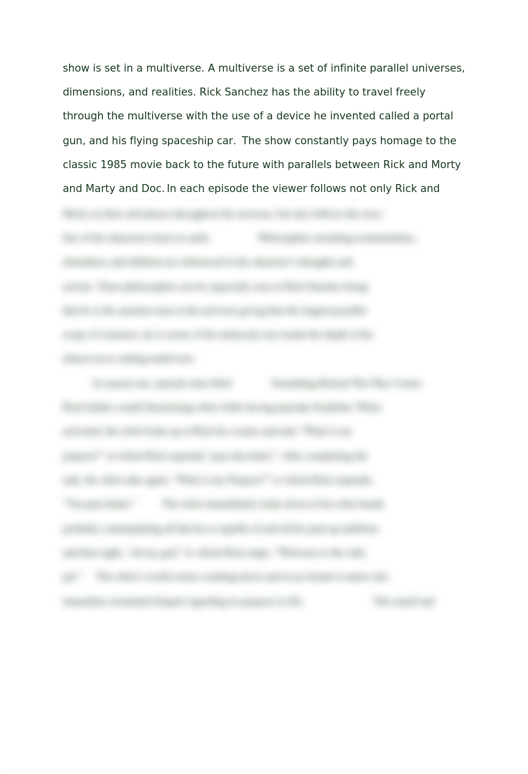 "A Rhetorical analysis of "Rick and Morty" a series based on Nihilism and undertone"? .docx_dm02h4rknw8_page2