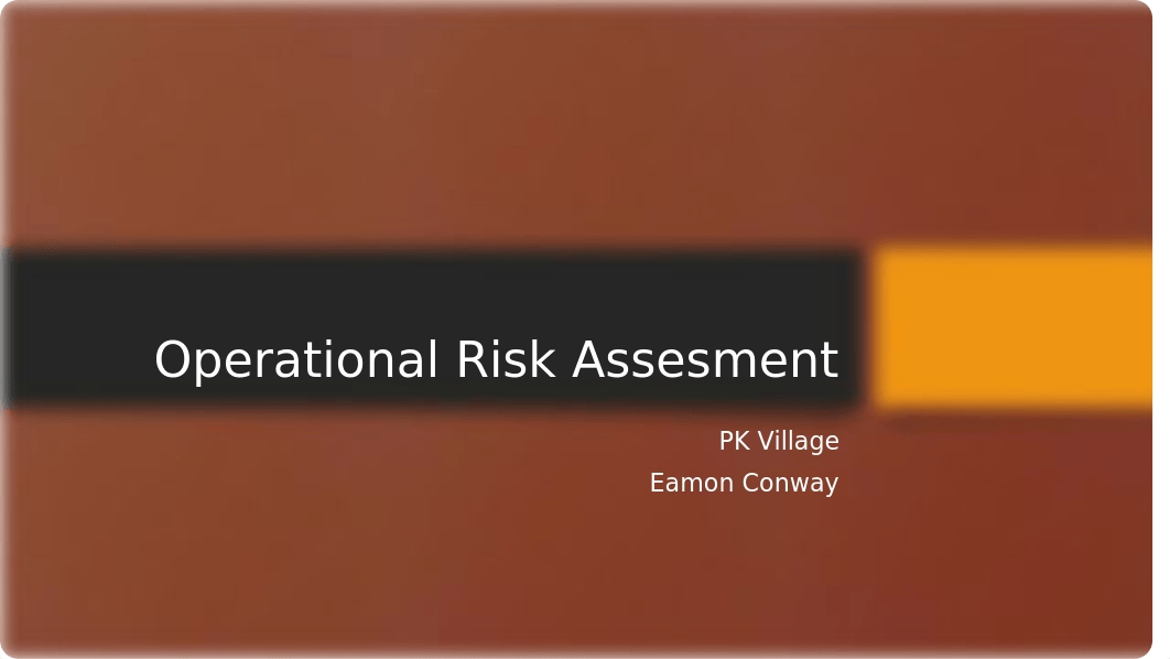 Operational Risk Assesment PK village.pptx_dm052f9s0gv_page1