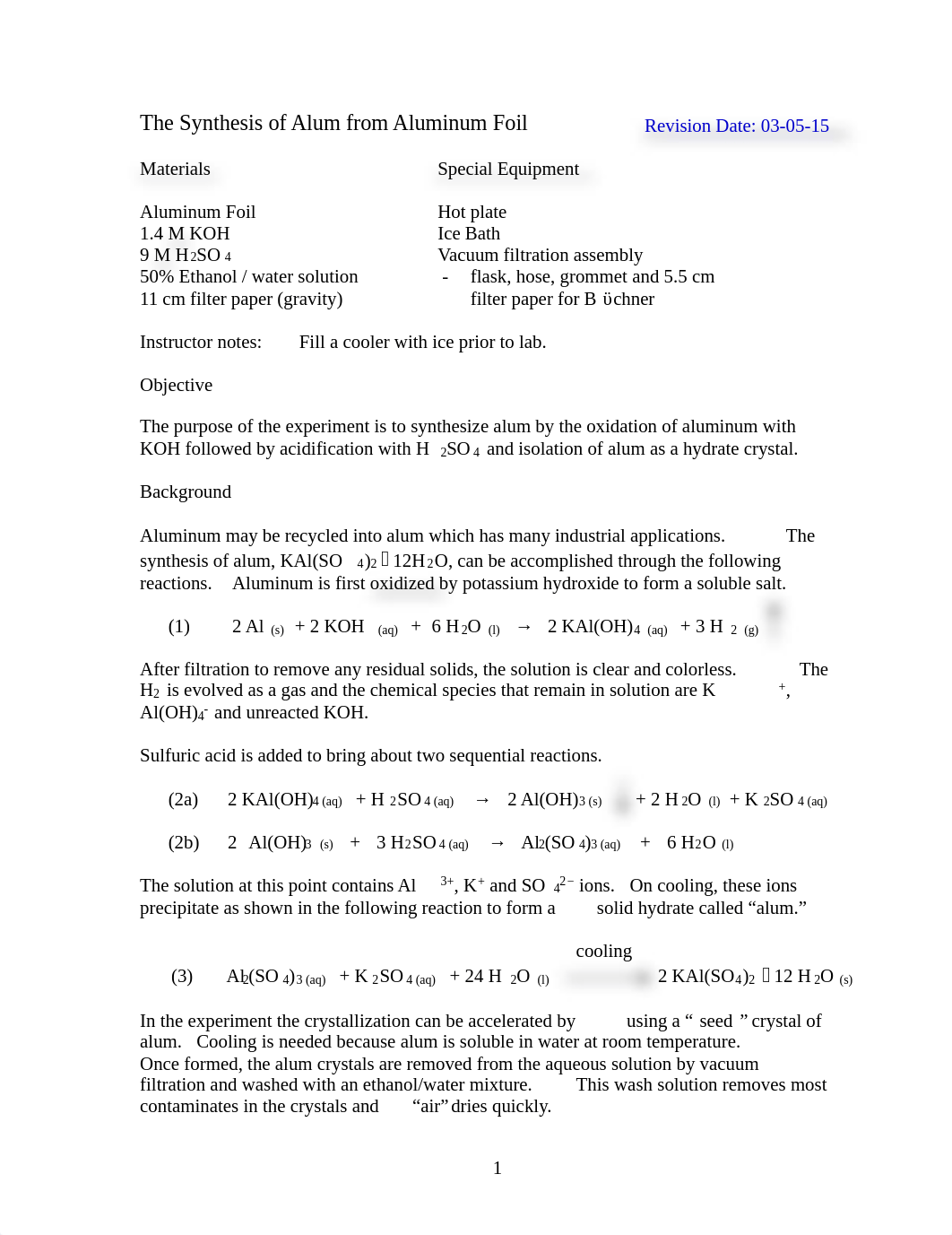 Week 04 - The Synthesis of Alum from Aluminum Foil 03-05-15.pdf_dm06t7s74kp_page1