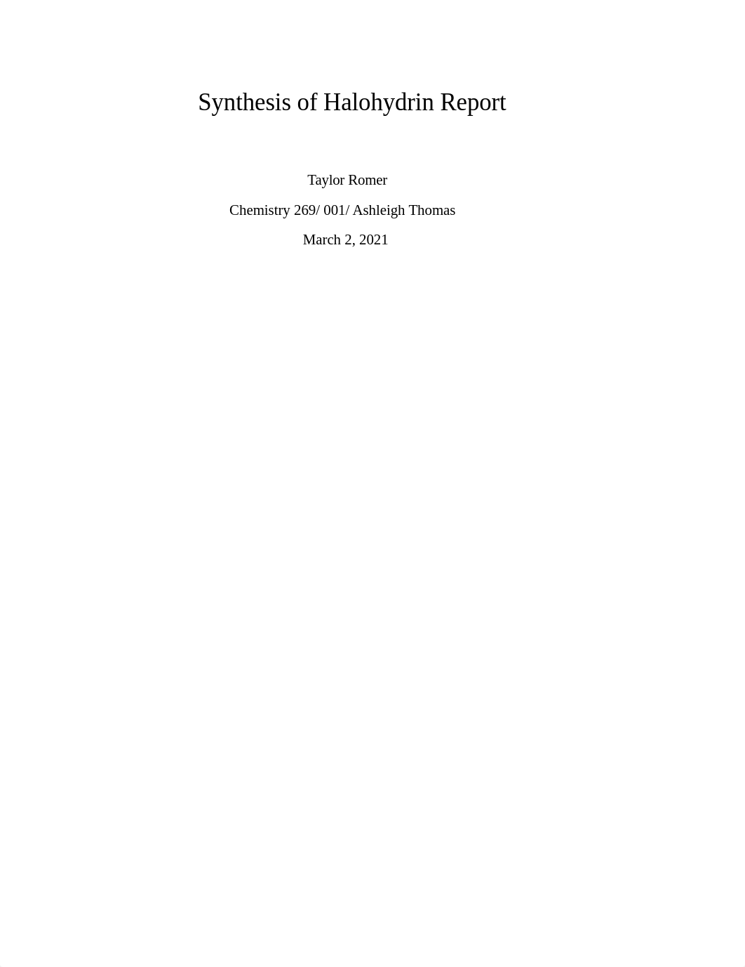 Synthesis of Halohydrin Report.docx_dm0aiv26eoz_page1