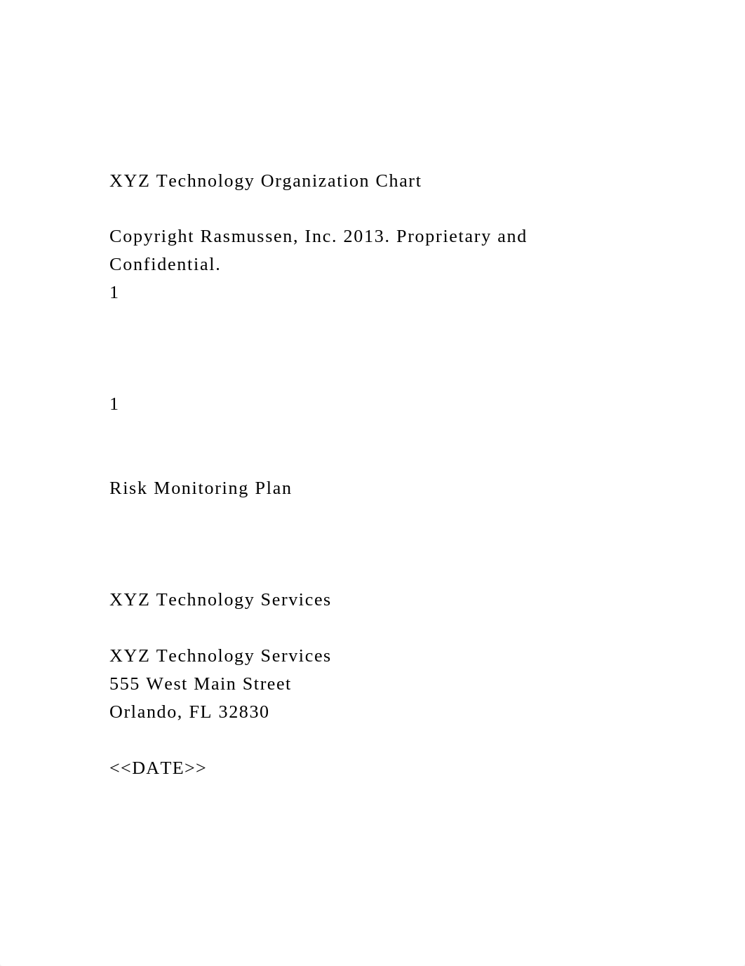 XYZ Technology Organization ChartCopyright Rasmussen, Inc. 2.docx_dm0fos0x7sy_page3