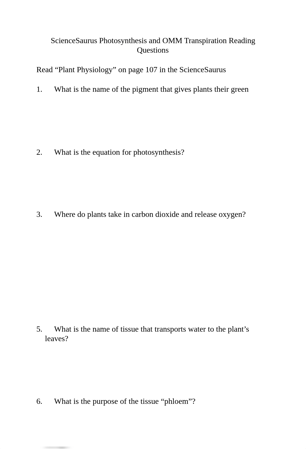 Photosynthesis and Transpiration Reading Questions Key.doc_dm0hjbdl6v6_page1