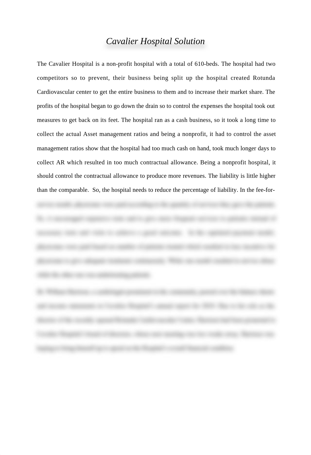 Cavalier Hospital case study - Sanath Kumar Balasubramanian.docx_dm11lo1swma_page1