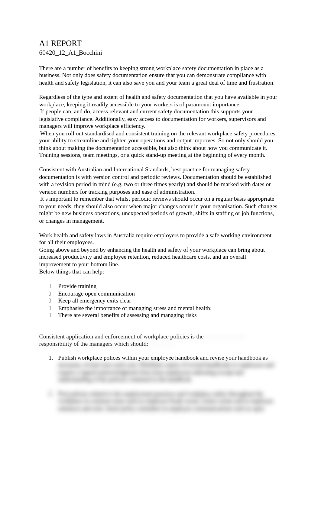 REPORT OF BOUNCE FITNESS WHS POLICIES AND PROCEDURES A1-A2 IMPROVEMENTS IN HEALTH AND SAFETY OF EMPL_dm1i9uc3z1w_page1