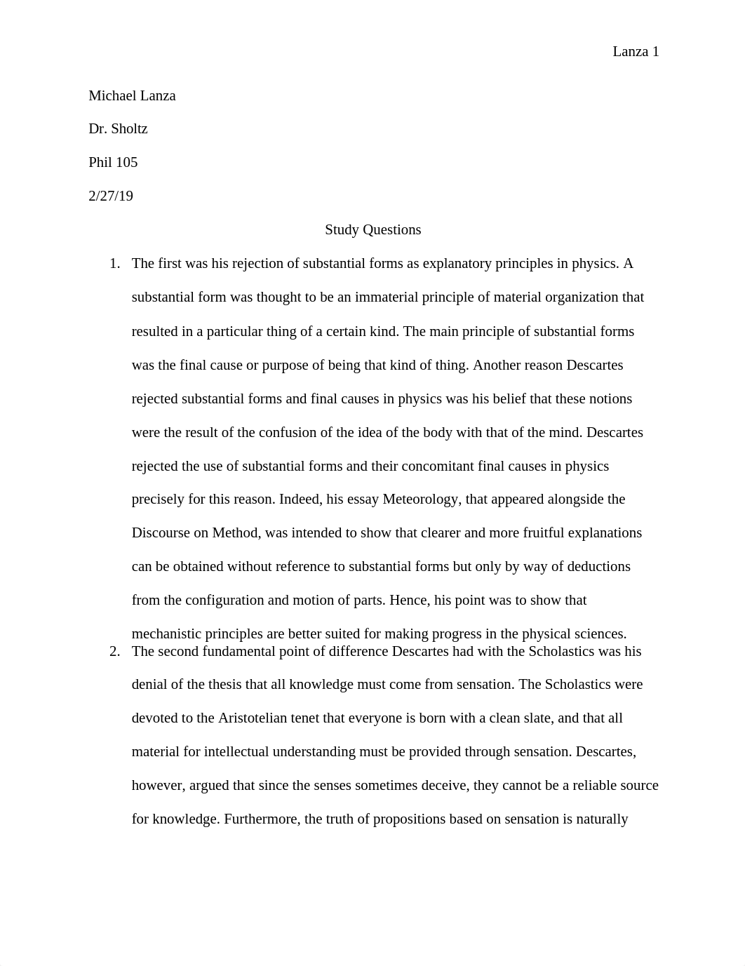 Lanza_M_PHI105_SemesterSpring_Study Questions for Descartes Readings.docx_dm1inbxqdk5_page1