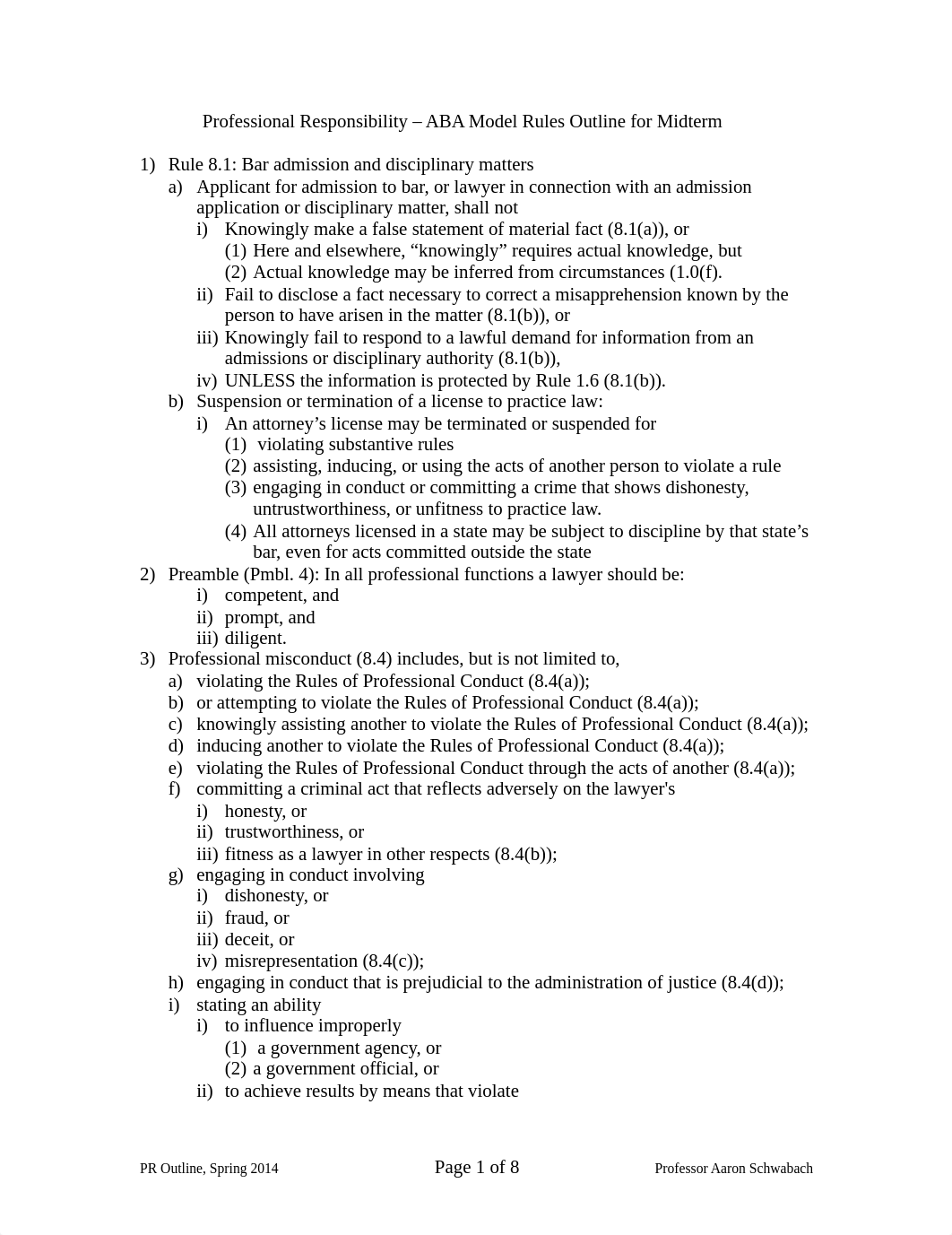 Midterm ABA Model Rules Professional Responsibility outline.pdf_dm1inutajj6_page1