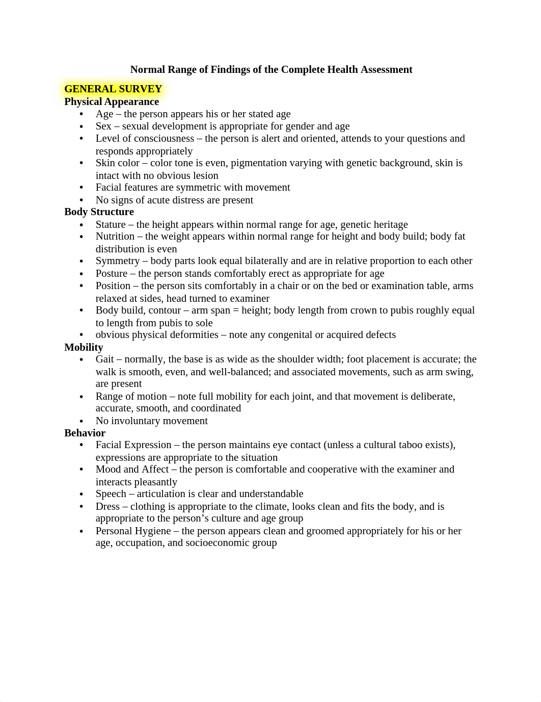 Normal Range of Findings for the Head to Toe Assessment.doc_dm20yrtjh9s_page1