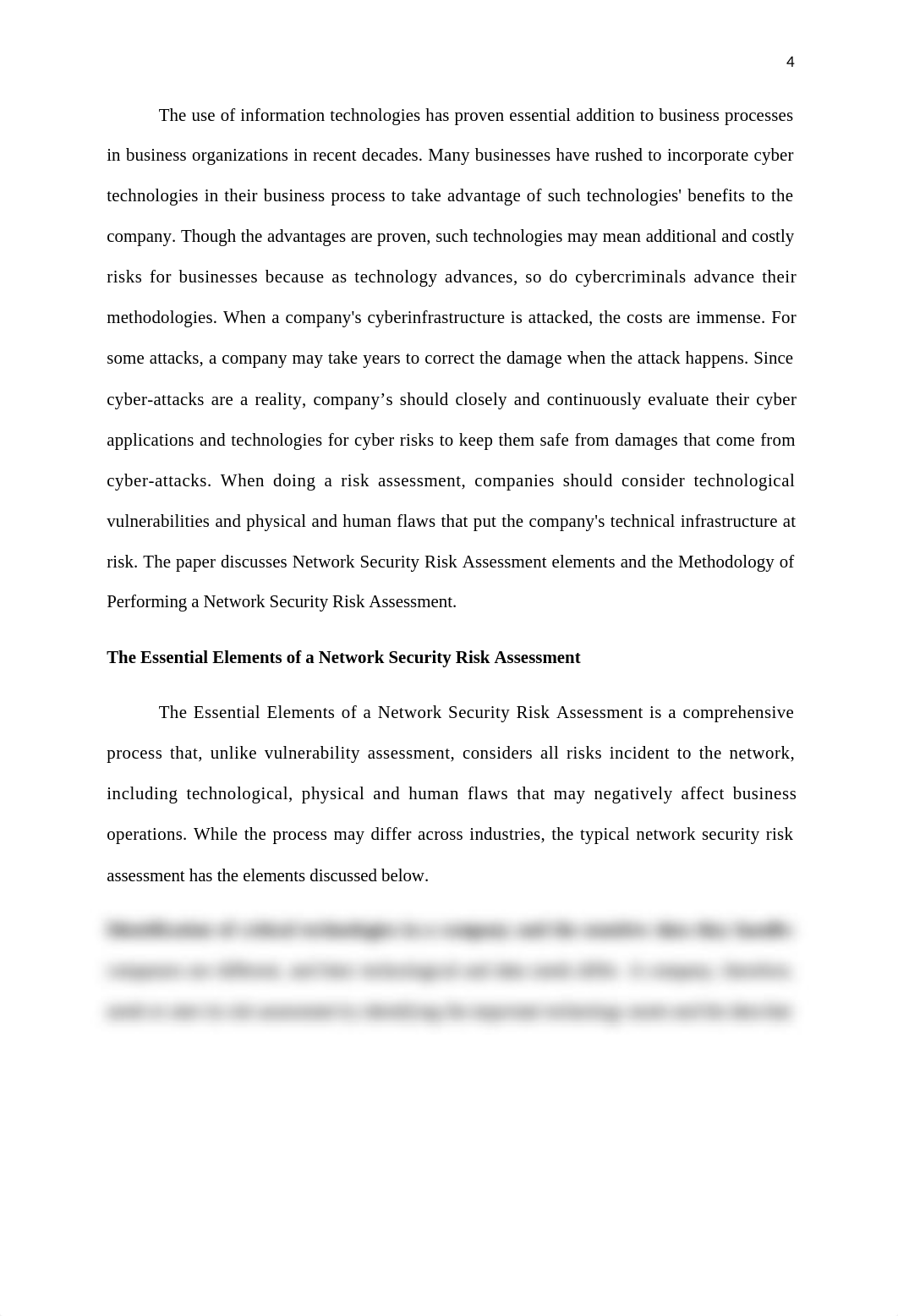 Discuss the Essential Elements of a Network Security Risk Assessment and the Methodology of Performi_dm23zgabsf7_page4