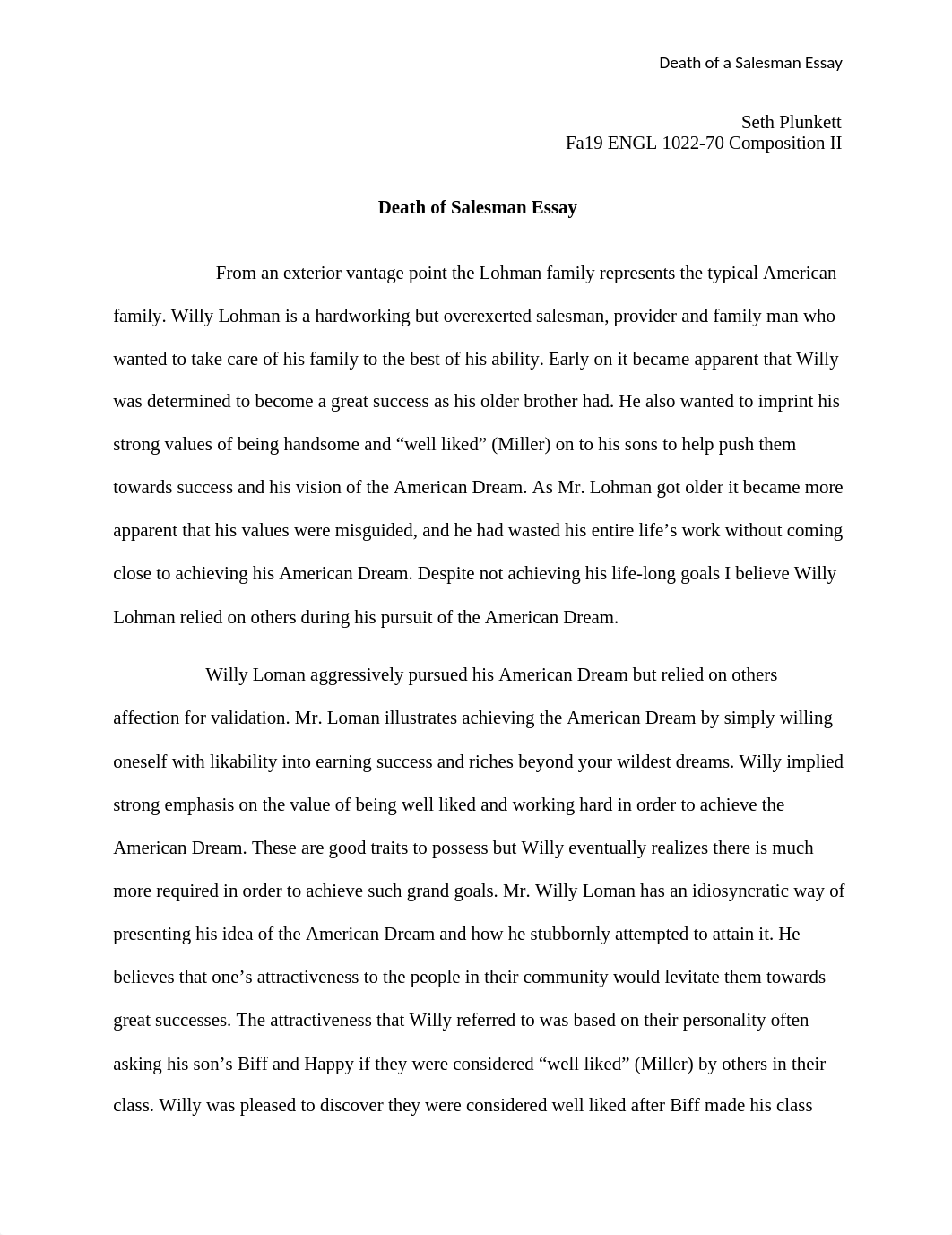 Death of a salesman essay rewritten final.docx_dm2h628x87q_page1