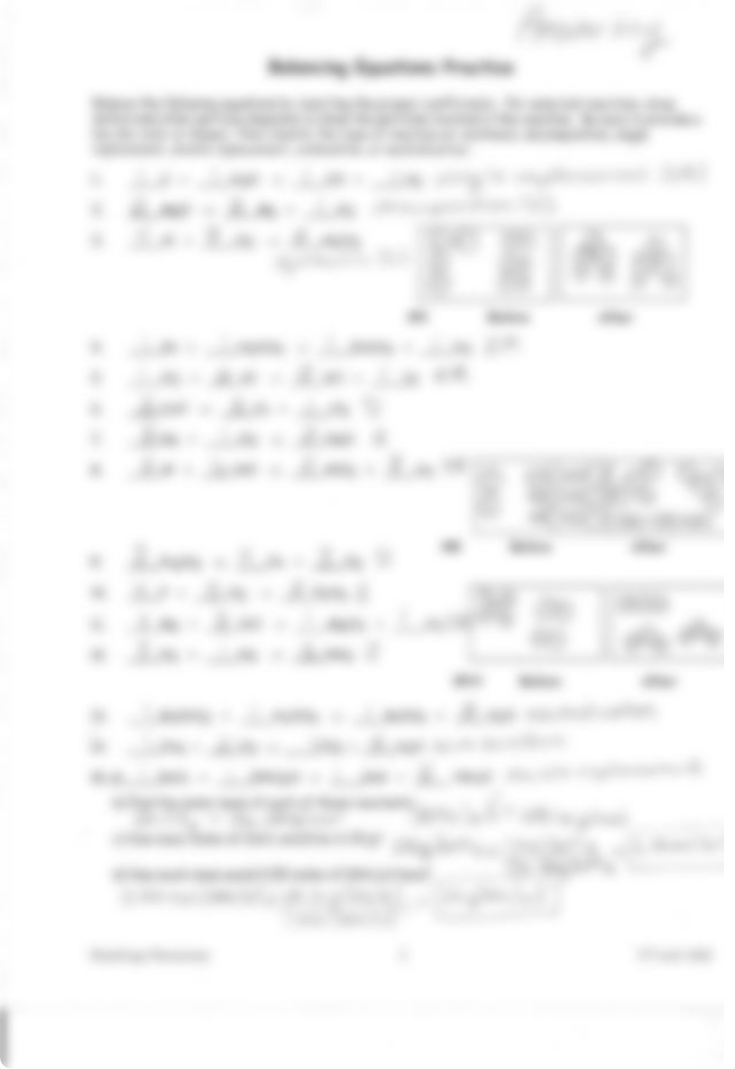 Balancing Equations and Reaction Types ANSWER KEY_dm2hd5y53n7_page1