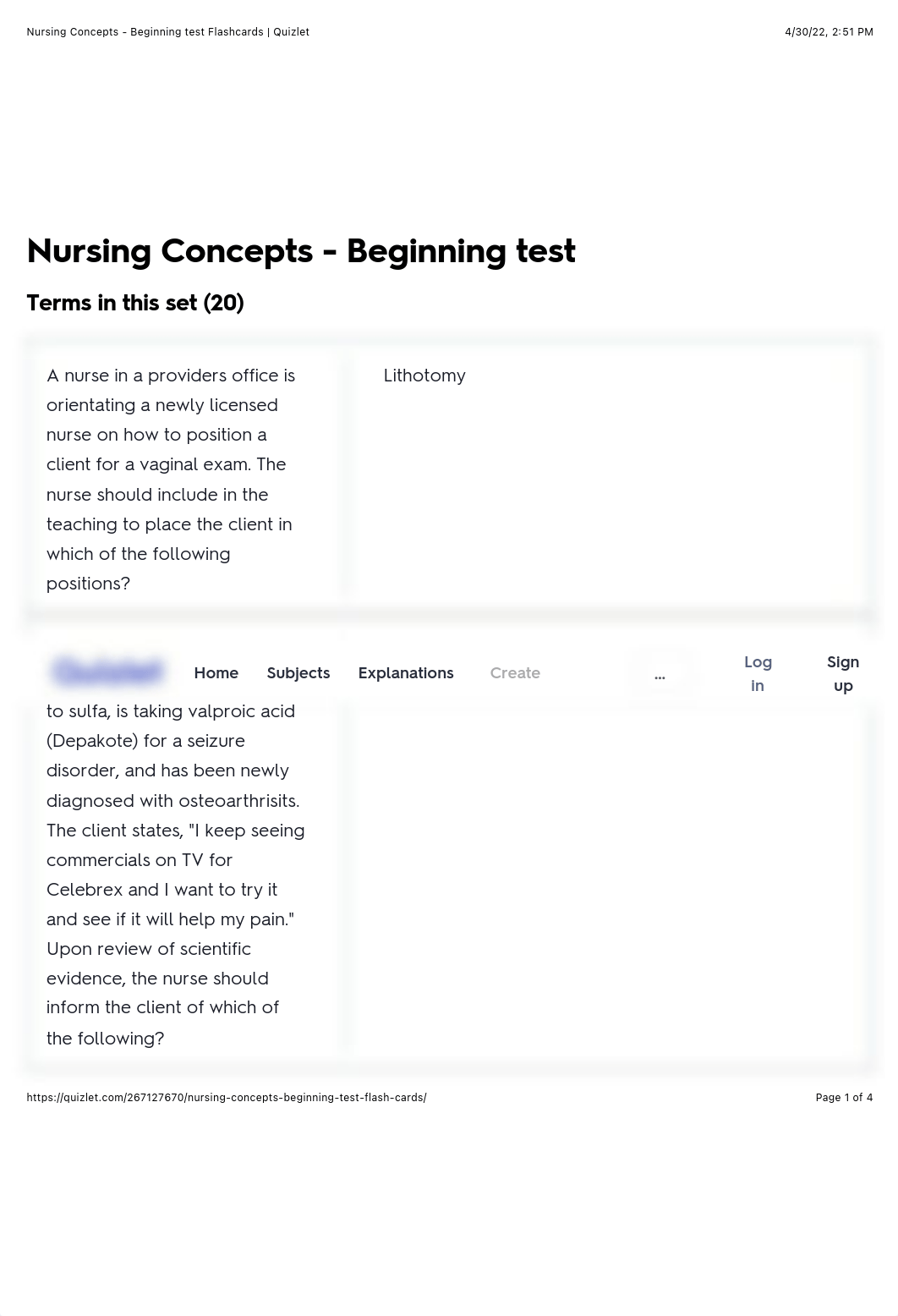 Nursing Concepts - Beginning test Flashcards | Quizlet.pdf_dm2p2fvfb9v_page1