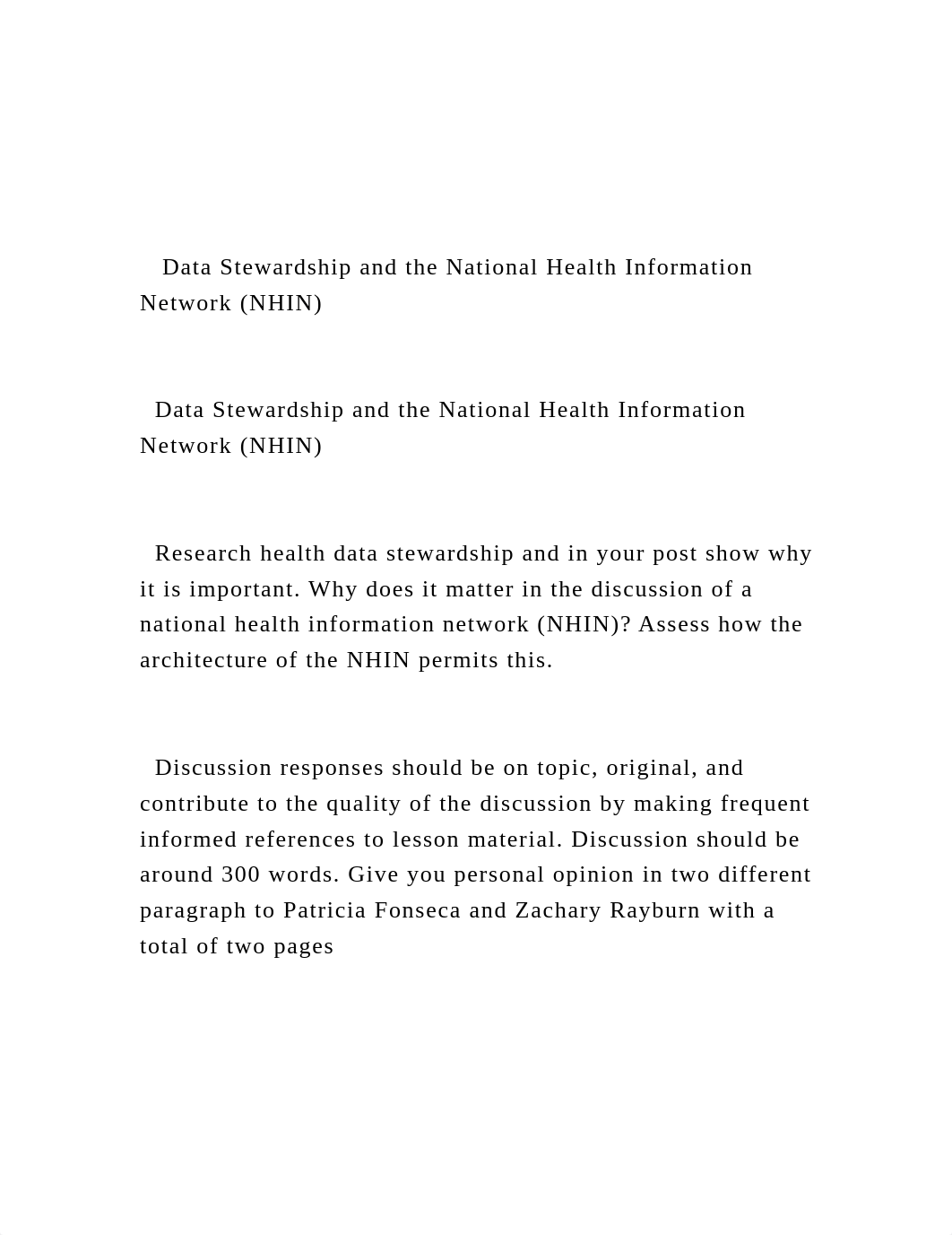 Data Stewardship and the National Health Information Network.docx_dm343z6jx35_page2