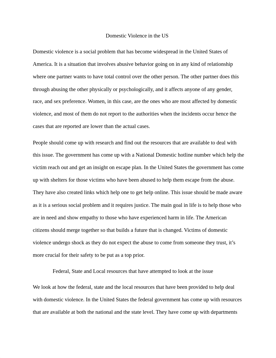 Domestic violence is a social problem that has become widespread in the United States of America.edi_dm3hvqxpnma_page2