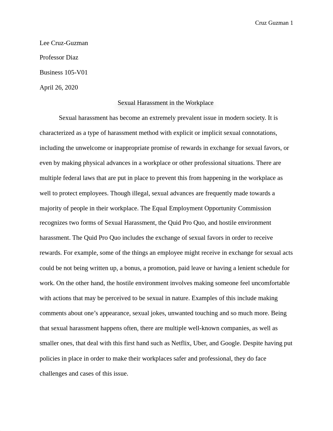 Sexual Harassment Research Paper_ Lee.docx_dm4c4ycskuw_page1