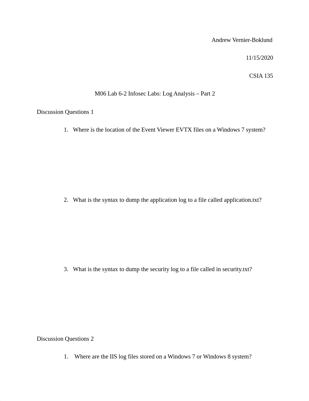 CSIA135_M06_Lab_6-2_Infosec_Labs_Log_Analysis_part-2_Andrew_Vernier-Boklund.docx_dm4s52ekpjg_page1