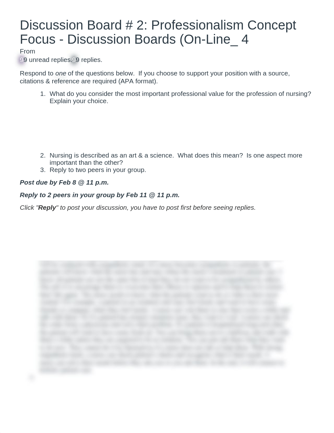 Discussion Board # 2: Professionalism Concept Focus - Discussion Boards (On-Line_ 4_dm4t6p0bq70_page1