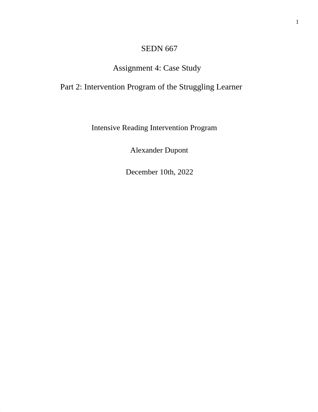 SEDN 667 Intervention Plan Alex Dupont Final.docx_dm4wy2errk2_page1