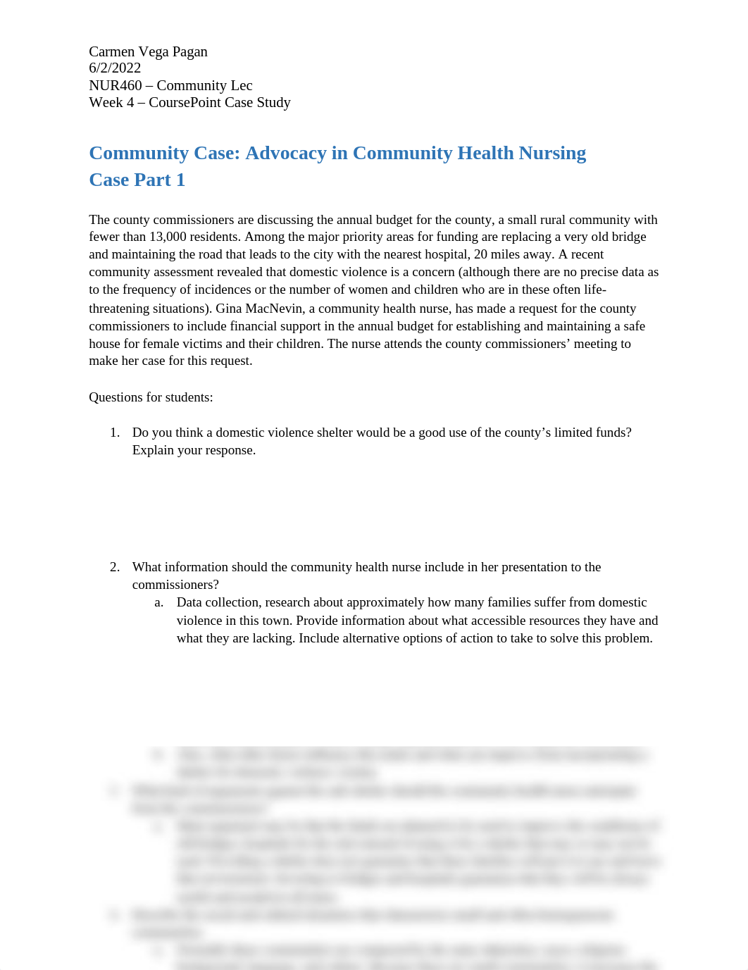 Carmen Vega Pagan - NUR460 - Week 4 Case Study - Advocacy in Community Health Nursing.docx_dm52w6pz0q7_page1