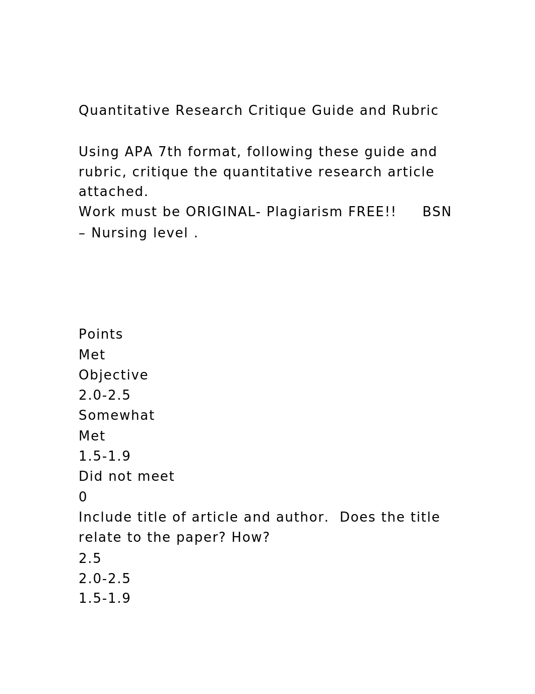 Quantitative Research Critique Guide and RubricUsing APA 7th f.docx_dm5dyoyfgrc_page2