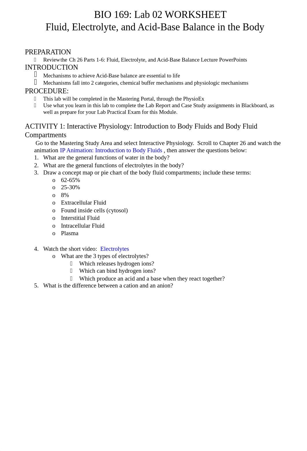 BIO 169 Lab 02 WORKSHEET Fluid, Electrolyte, and Acid Base Balance.docx_dm5el3483nn_page1