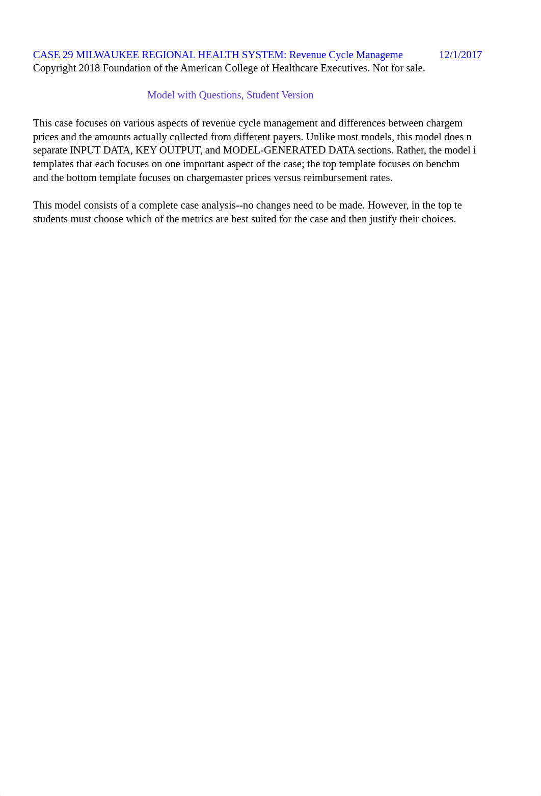 Case 29 Milwaukee Regional Health System - Student Questions- 6th edition1 (2).xlsx_dm5h3at3sce_page1