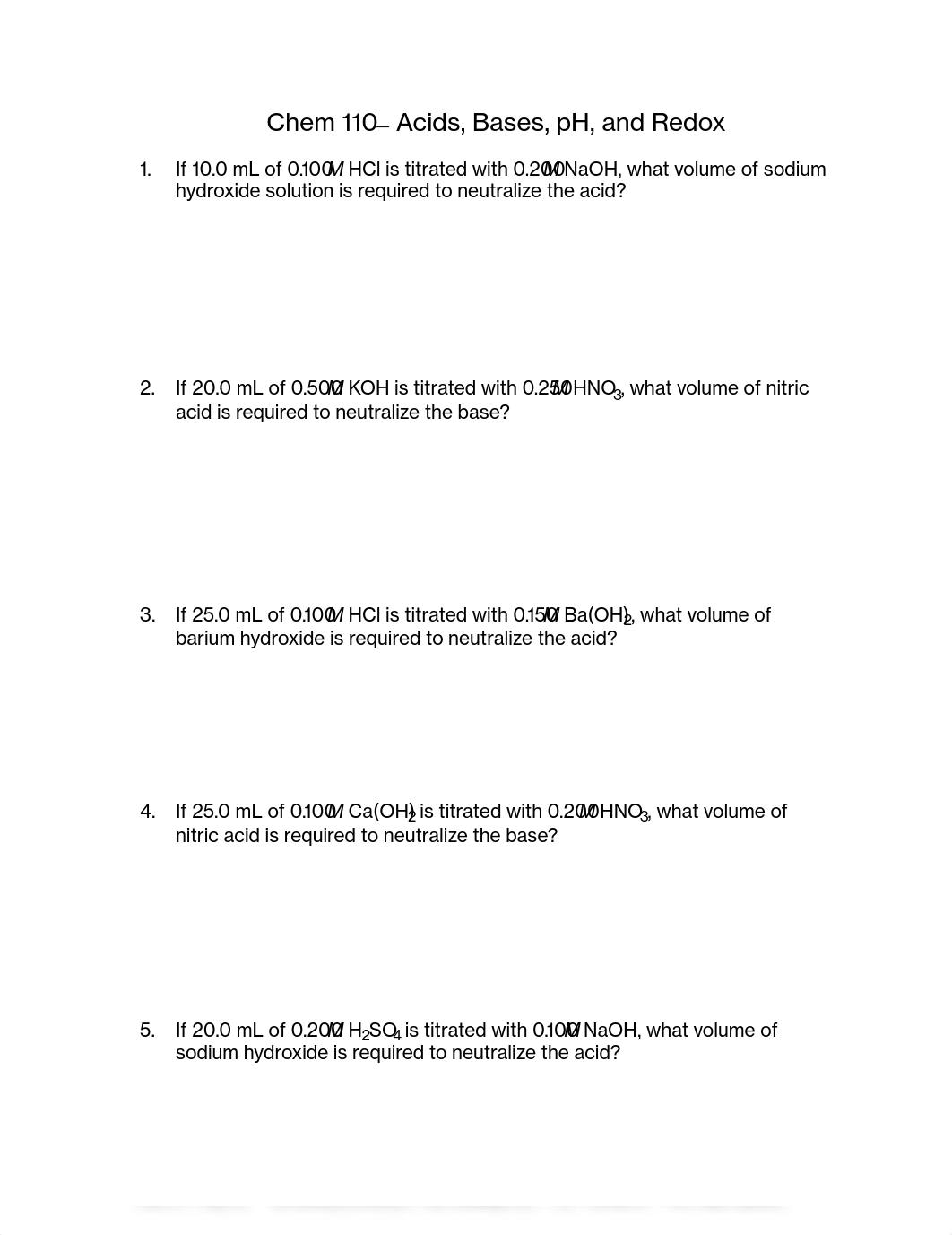 Chem 110 - Acids, Bases, pH and Redox Answer Key_dm5l9uuixh7_page1