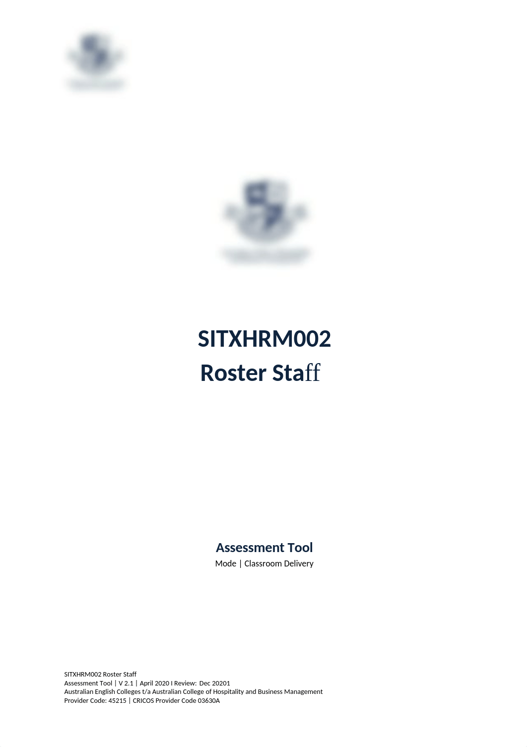 Assessment Tool_SITXHRM002 Roster Staff.doc_dm5xnaei9x5_page1