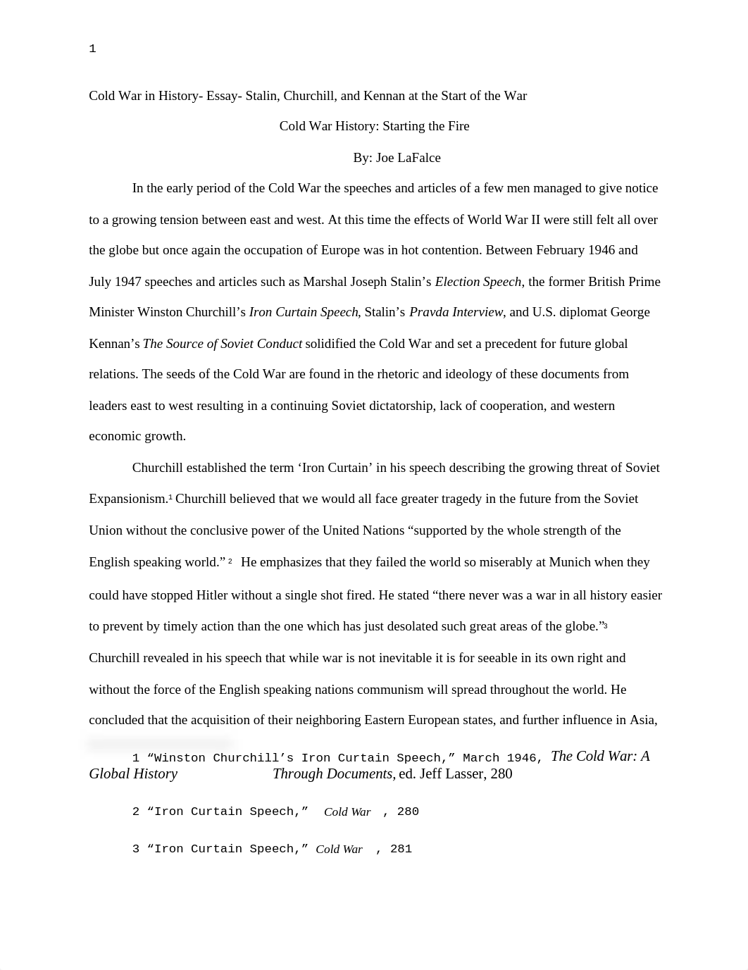 Cold War in History- Essay- Stalin, Churchill, and Kennan at the Start of the War_dm5ydftubrv_page1