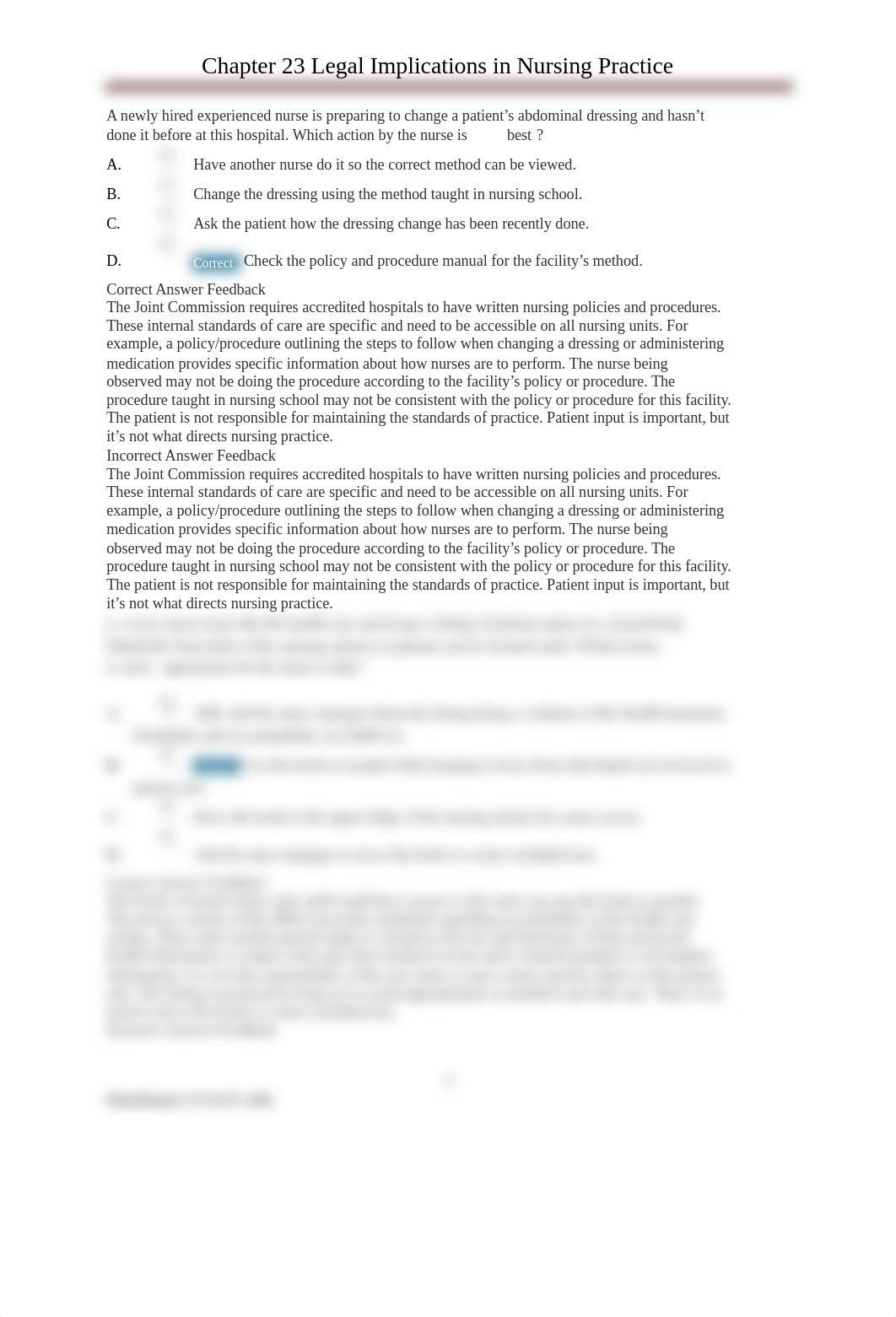 Chapter 23 Legal Implications in Nursing Practice Questions.docx_dm6dek88njo_page1