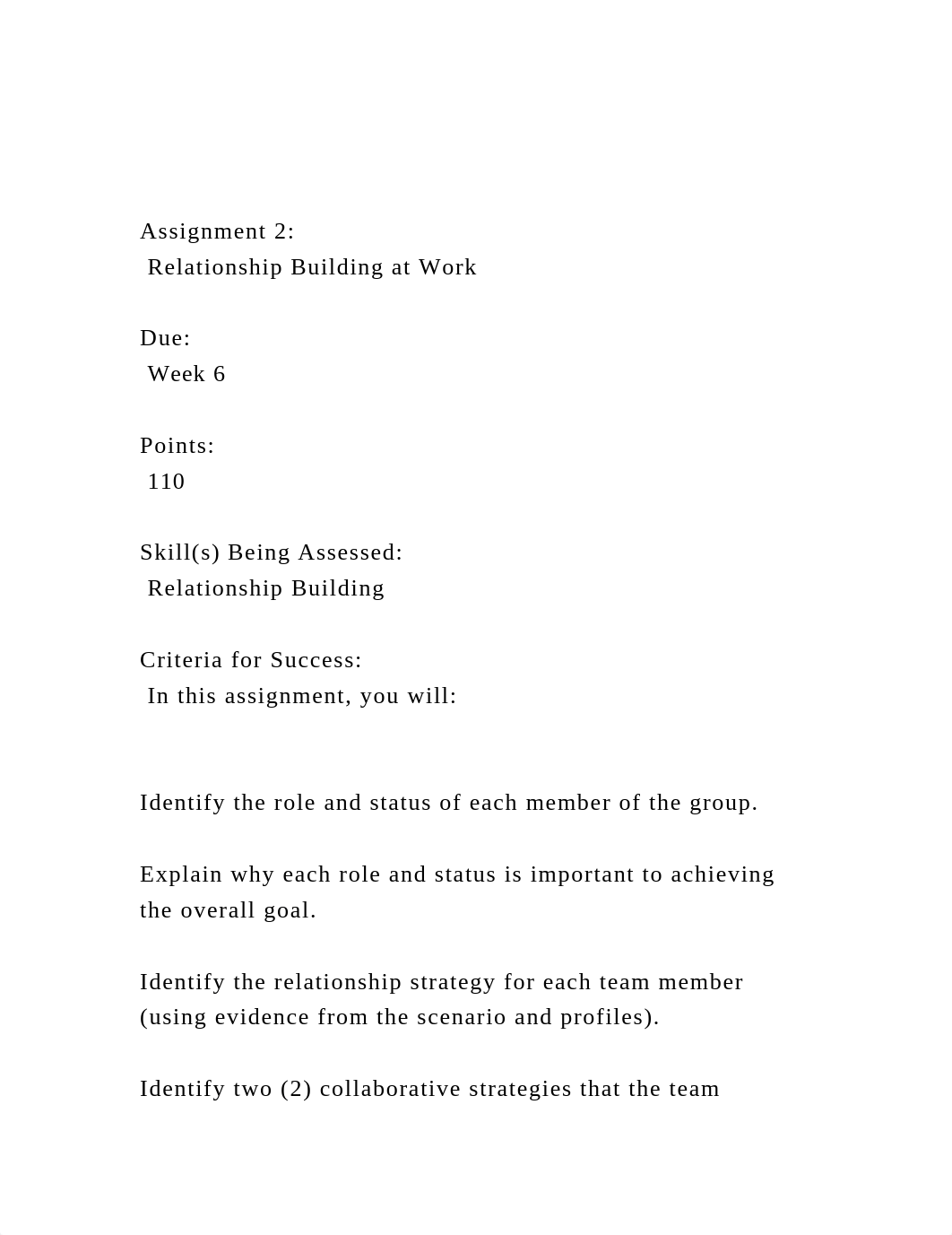 Assignment 2 Relationship Building at WorkDue Week 6.docx_dm6f3wqx8wj_page2