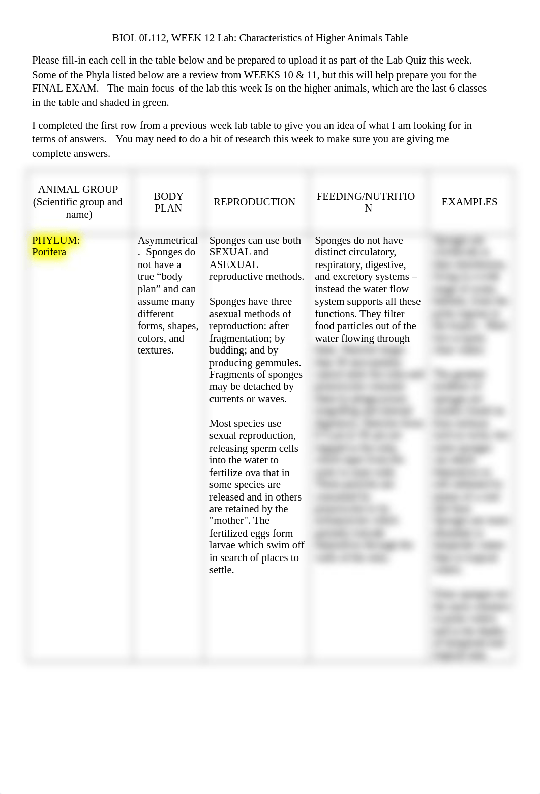 Characteristics of Higher Animals Table UPDATED MARCH 2021 (1).docx_dm77xe5kug3_page1