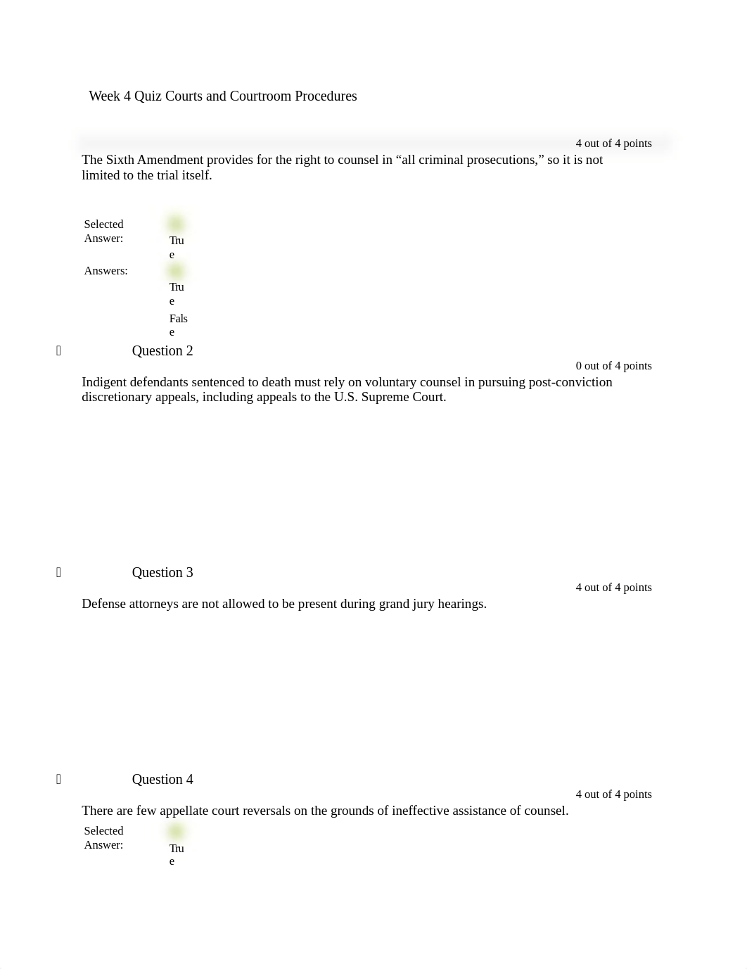 Week 4 quiz  Court and Courtroom procedures.docx_dm78p0v5jm4_page1