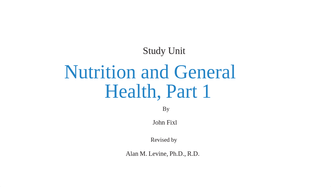 Study Unit Nutrition and General Health, Part 1_dm7dua8a87c_page1