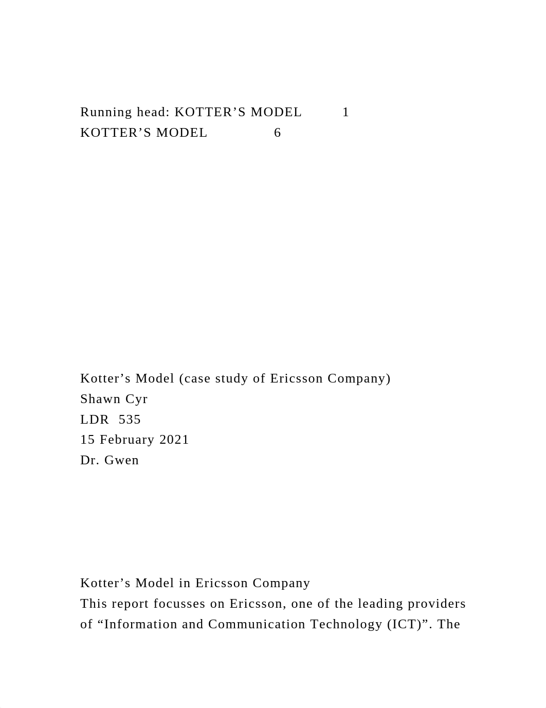 Running head KOTTER'S MODEL 1KOTTER'S MODEL 6.docx_dm7xpwjna1l_page3